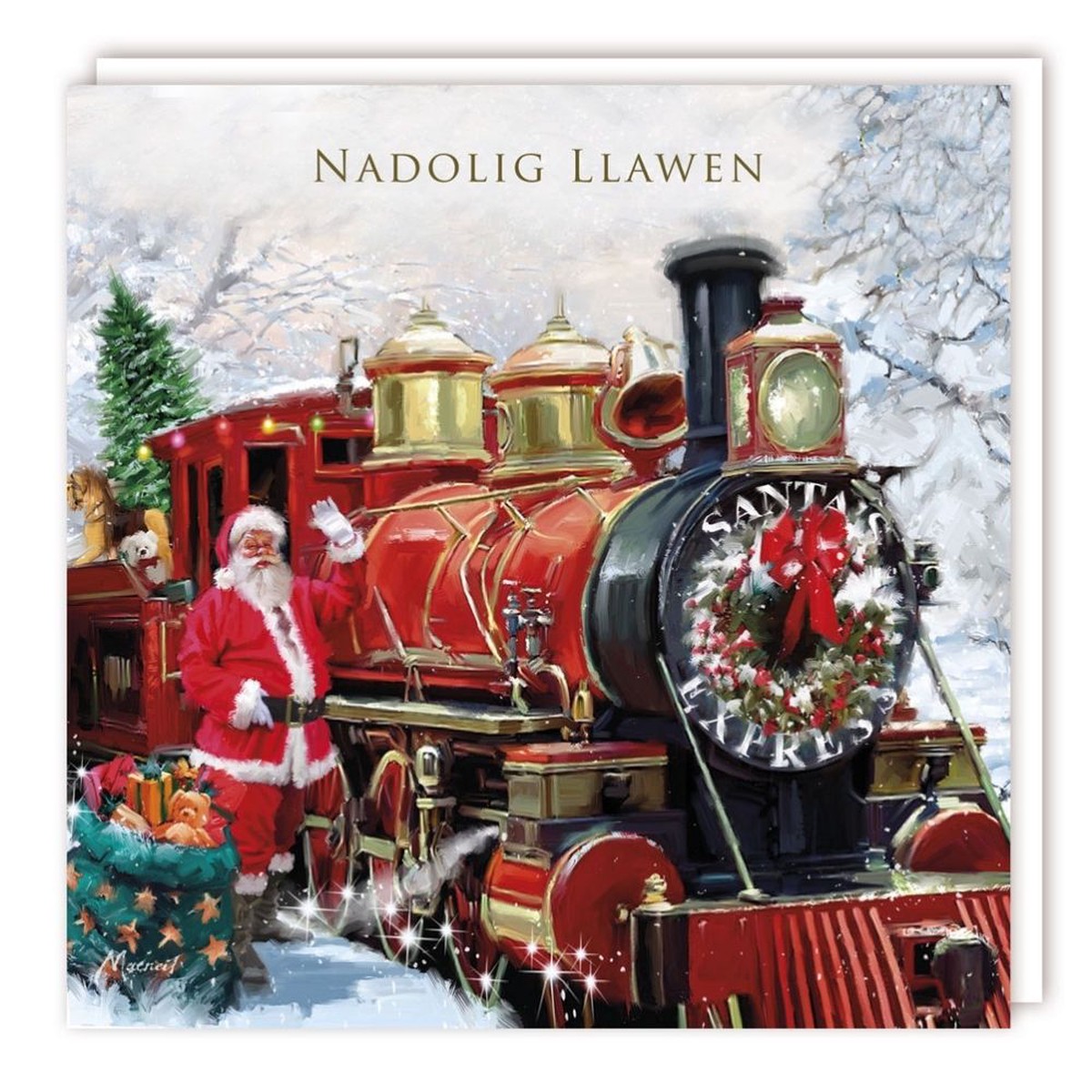 Tracks Publishing Santa's Train Welsh Christmas Card