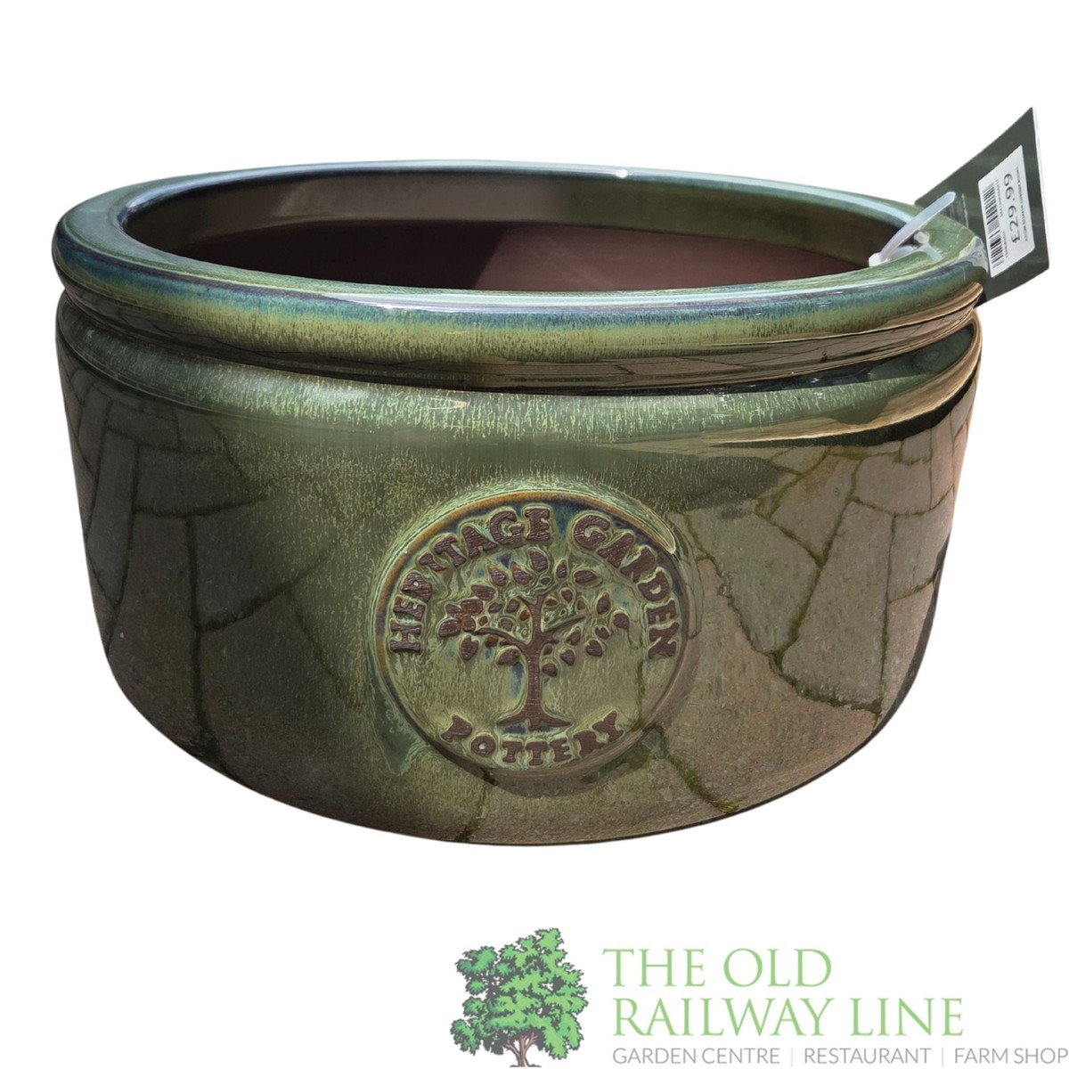 Woodlodge 24cm Green Edwin Bowl Glazed Pot - YEDWIBGR24