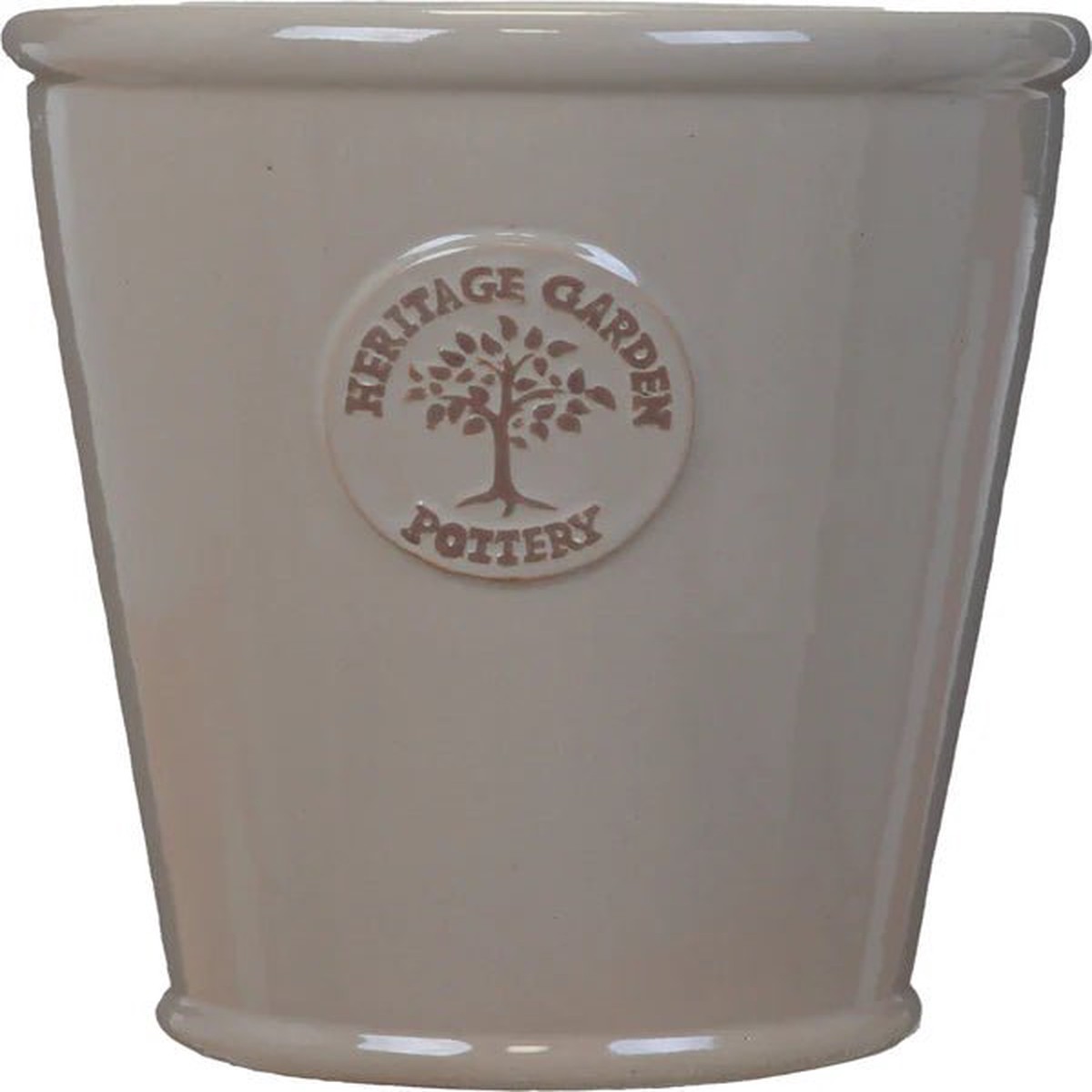 Woodlodge 25cm Taupe Edvard Heritage Glazed Pot - YEDVARTP25