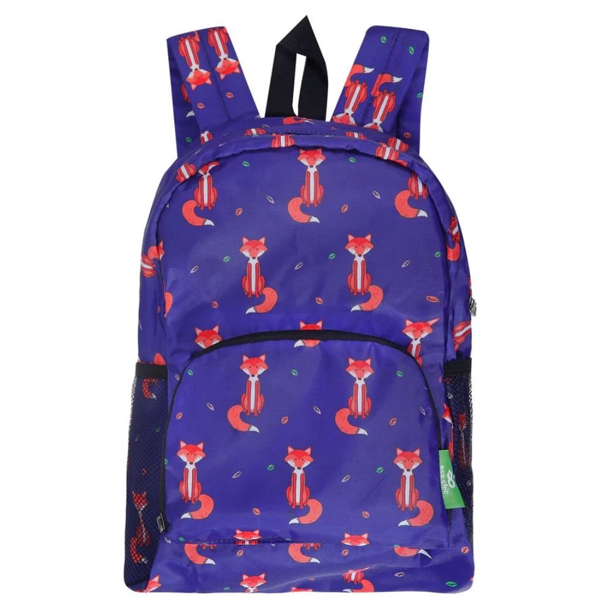 Eco Chic Lightweight Foldable Mini Backpack Foxes