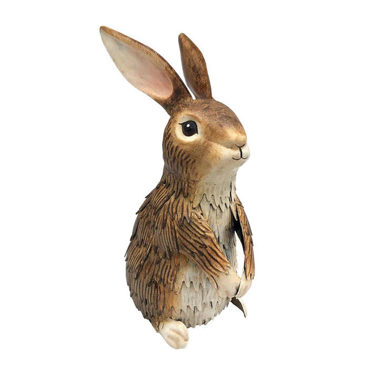 Primus 37cm Brown Metal Inquisitive Rabbit Garden Ornament