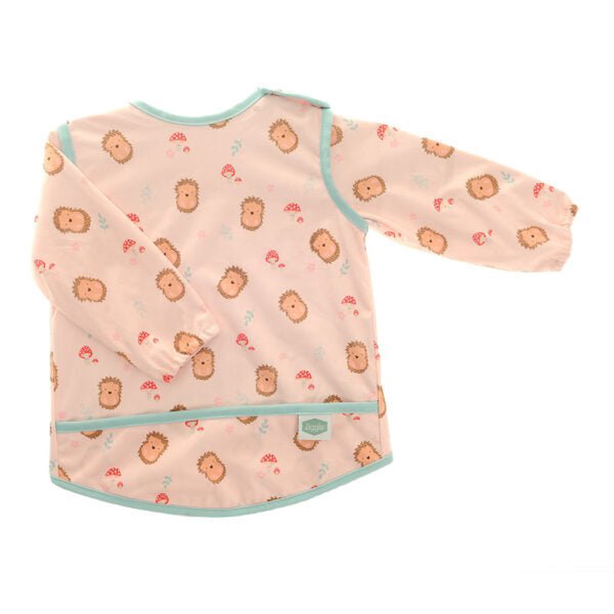 Ziggle Baby Coverall Feeding Bib Hedgehog