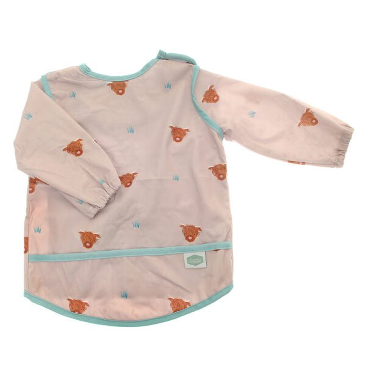Ziggle Baby Coverall Feeding Bib Highland Cow