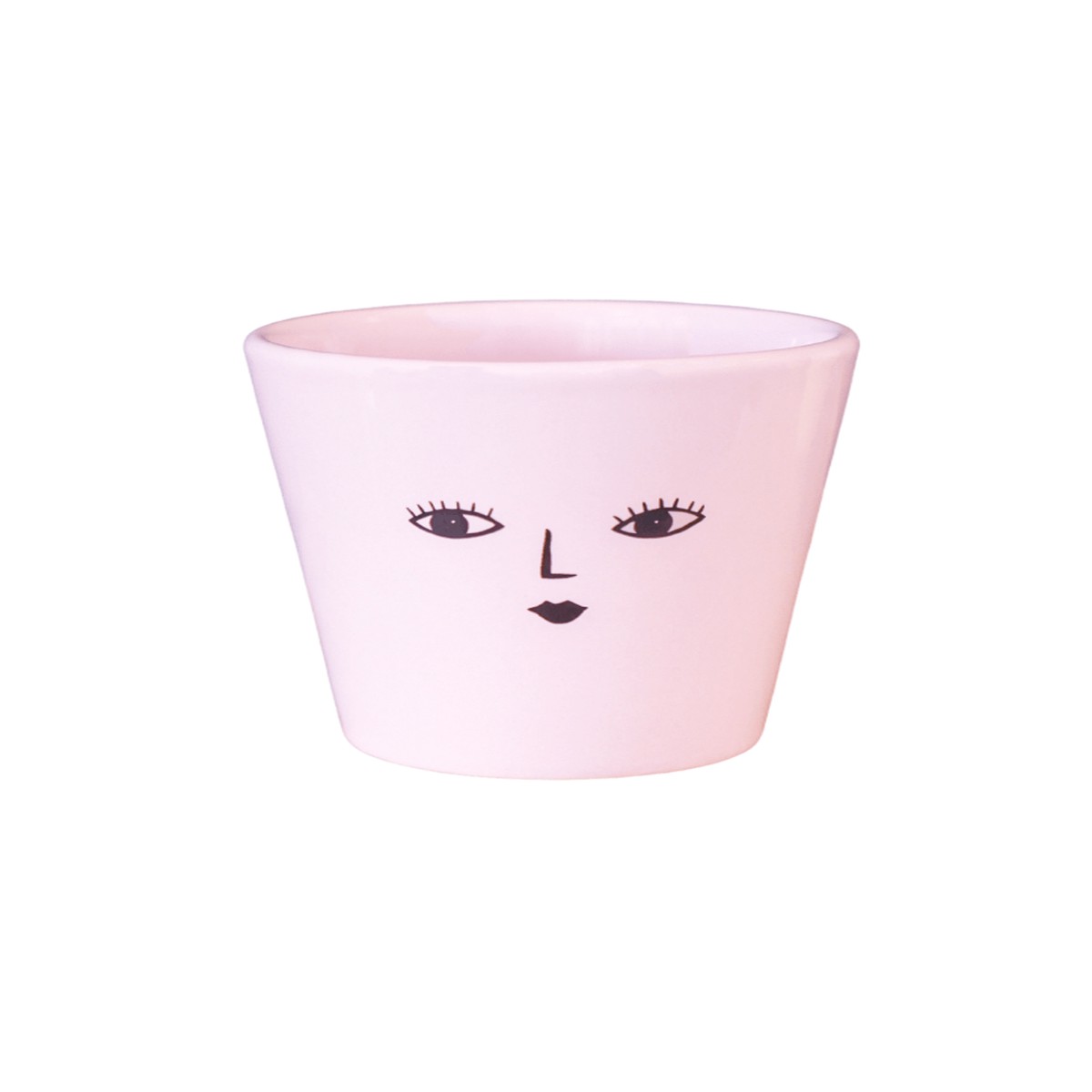 Ivyline 7cm Pink Wakey Face Indoor Pot - FPWP7