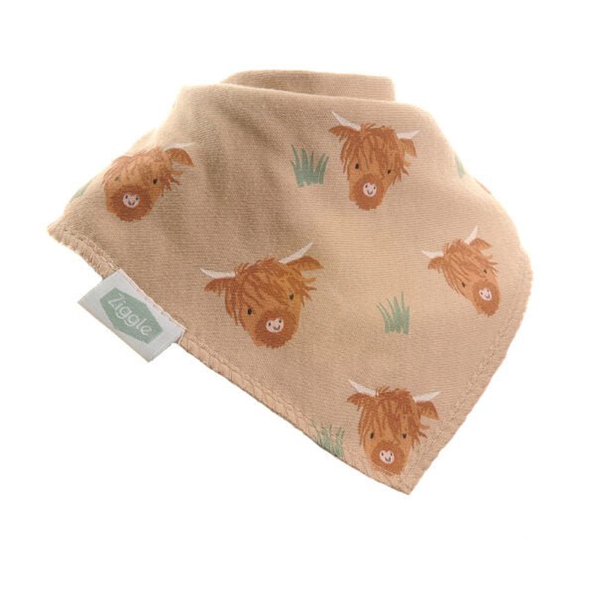 Ziggle Baby Highland Cow Print Bib