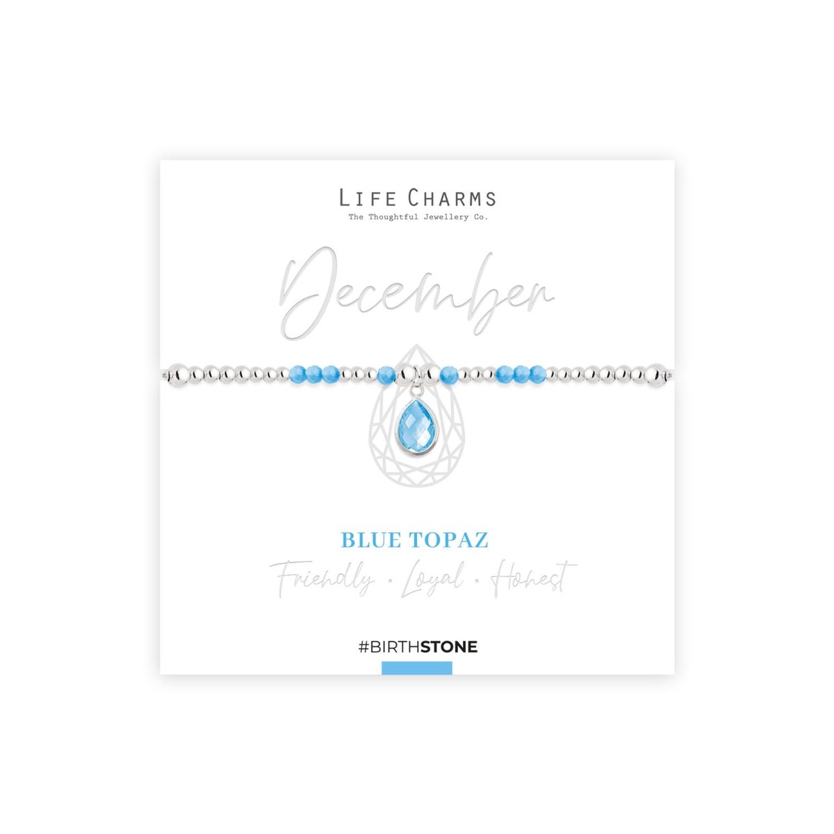 Life Charms December Birthstone Bracelet