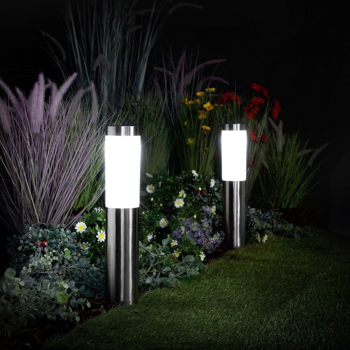 Noma Maxi Frosted Bollard Border Lights Set of 2