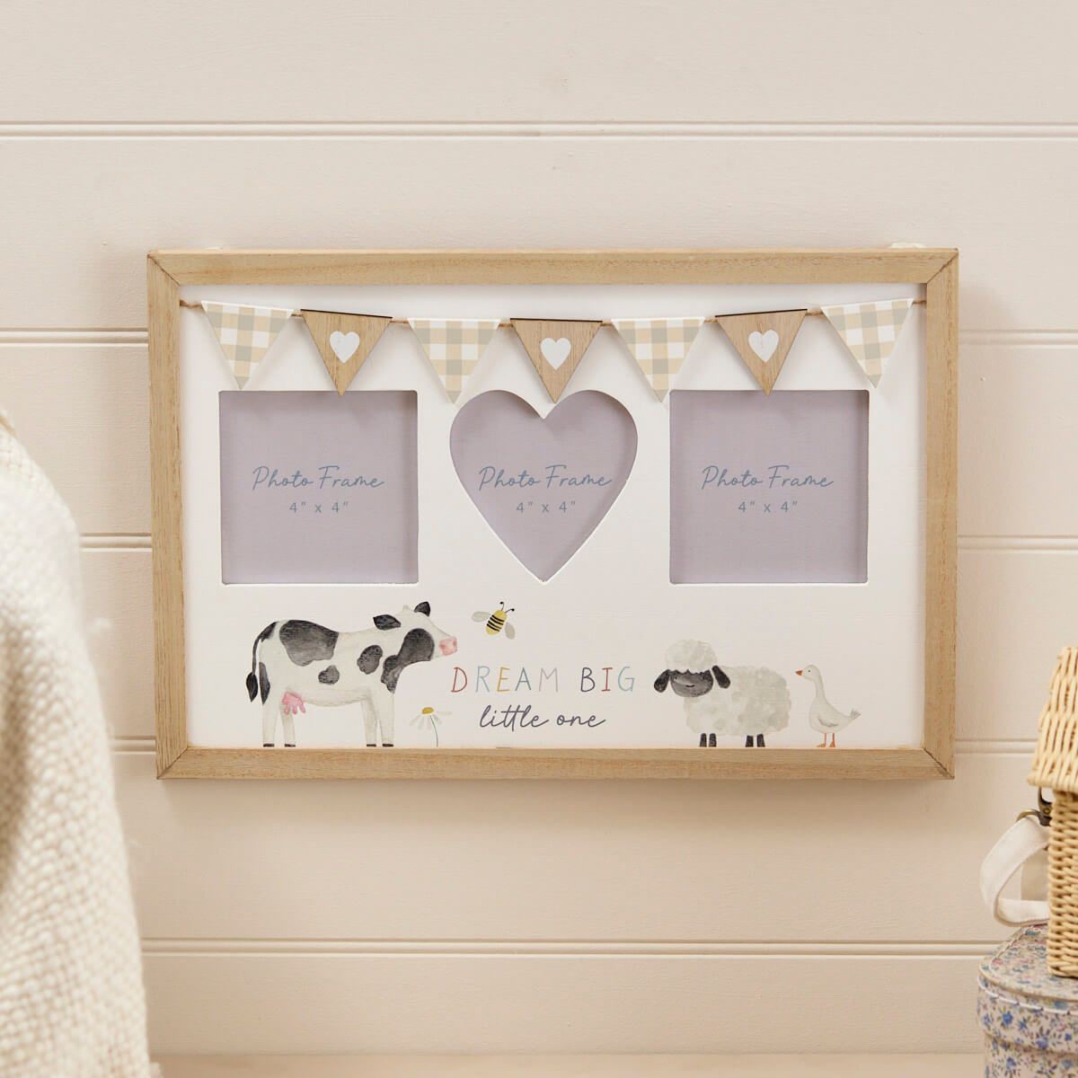 Richard Langs Mini Farm 'Dream Big Little One' Triple Photo Frame - 8MF209