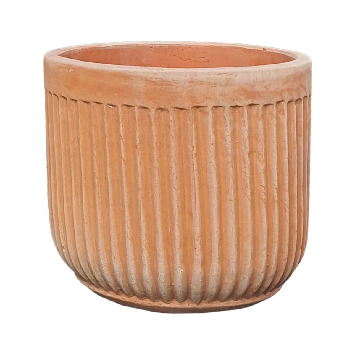 Woodlodge 21cm Terracotta Cadiz Ribbed Pot - YCADIZR21