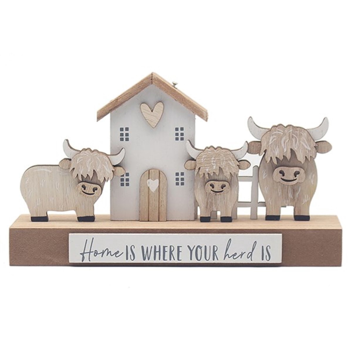 Joe Davies Highland Cow Standing Plaque