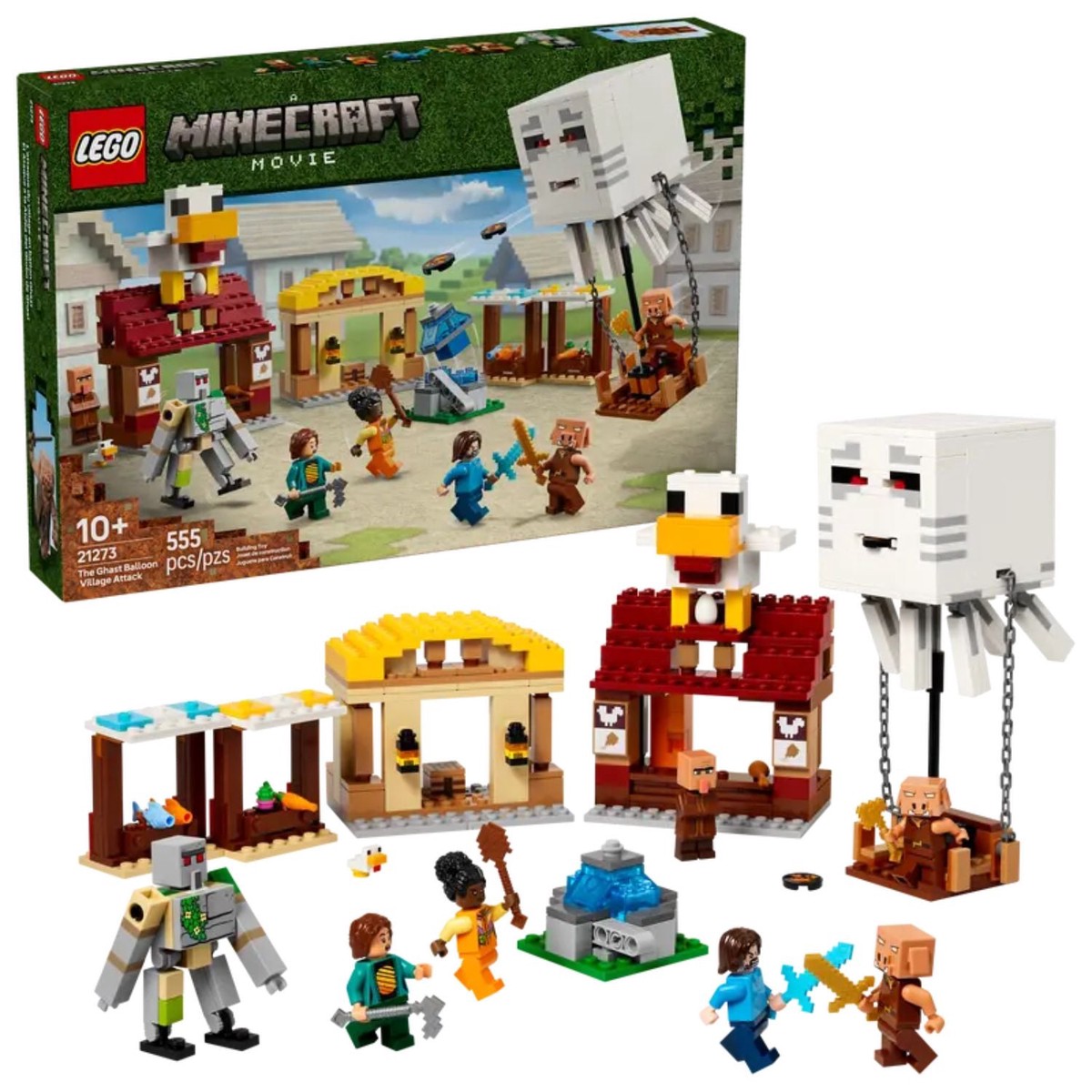Lego Minecraft The Ghast Balloon Village Attack