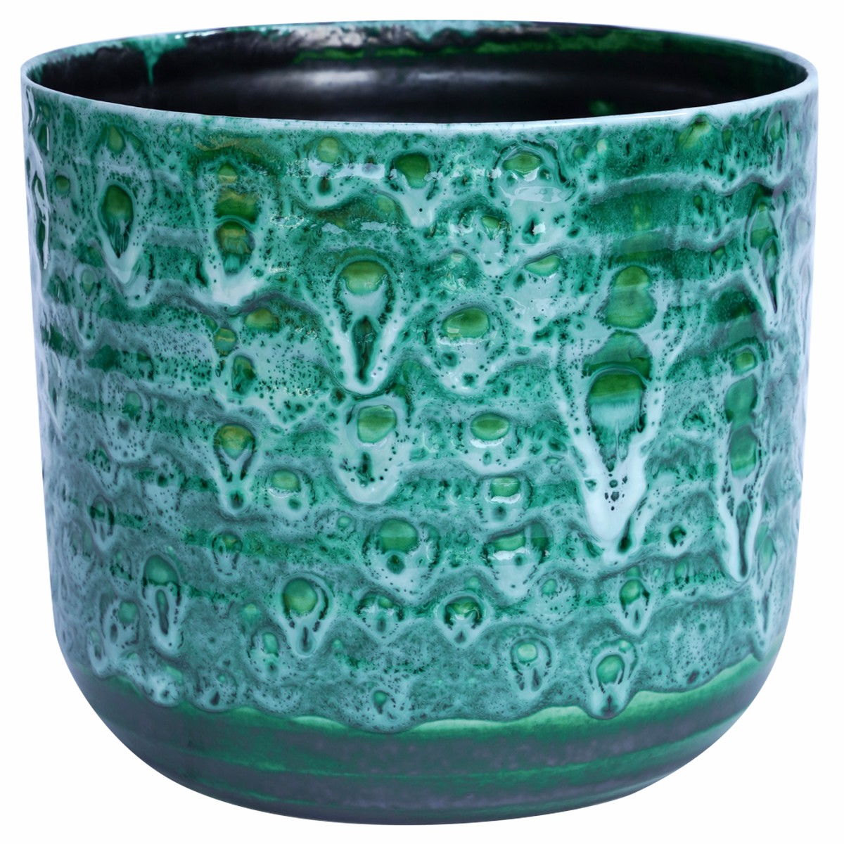 Ivyline 16cm Emerald Green Reactive Glaze Planter