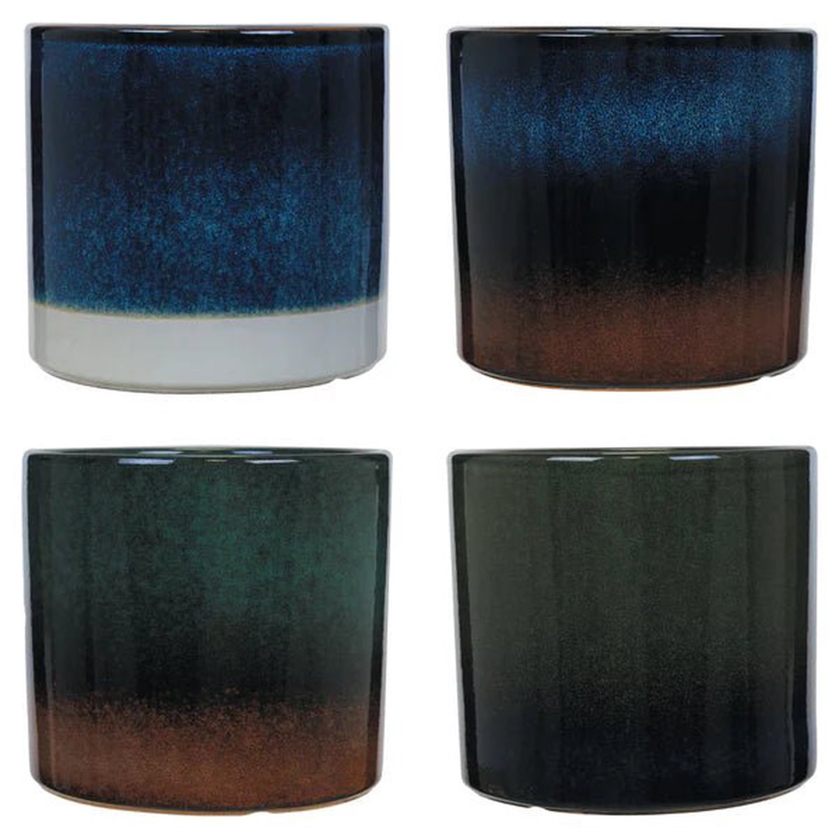 Woodlodge 24cm Midnight Glazed Pot (Choice of 4) - YMIDNGHT24