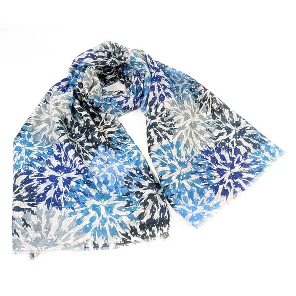 Black Ginger 80cm Burst Scarf - Blue