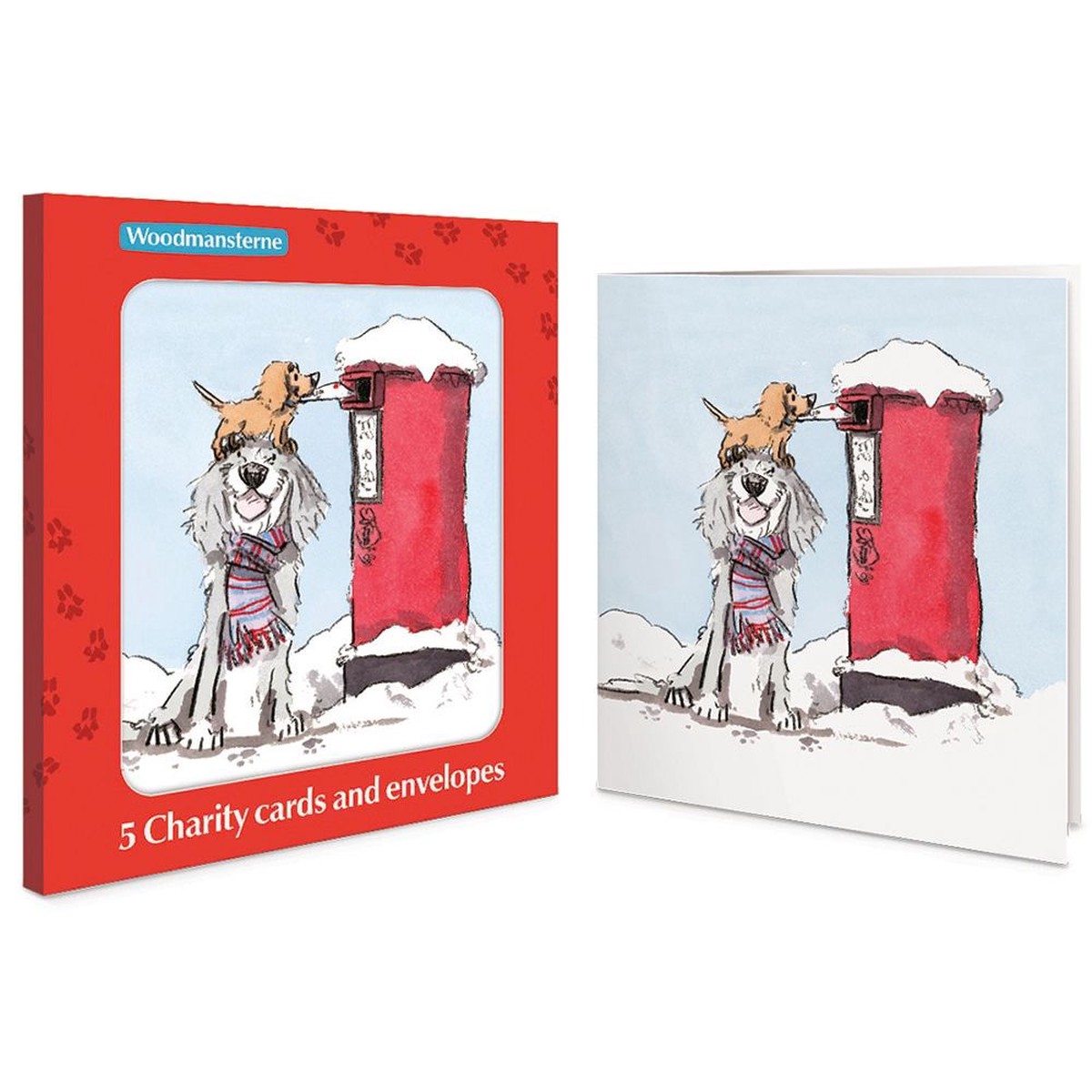 Woodmansterne Special Delivery Dogs Boxed Christmas Cards - Pack of 5