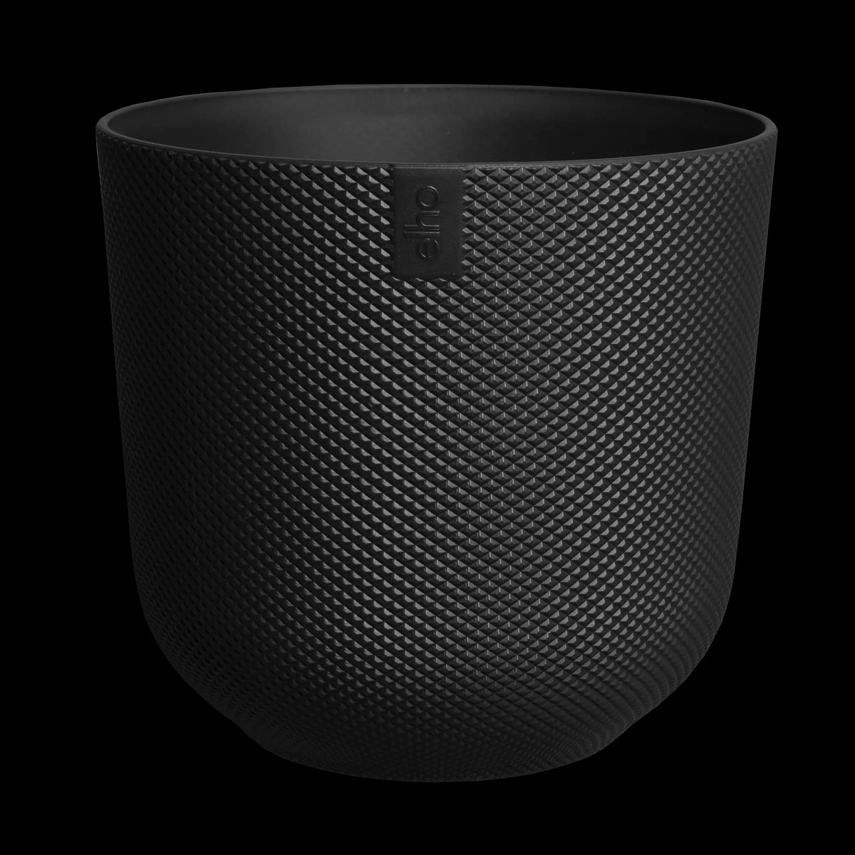Elho 14cm Living Black Jazz Round Recycled Plastic Pot
