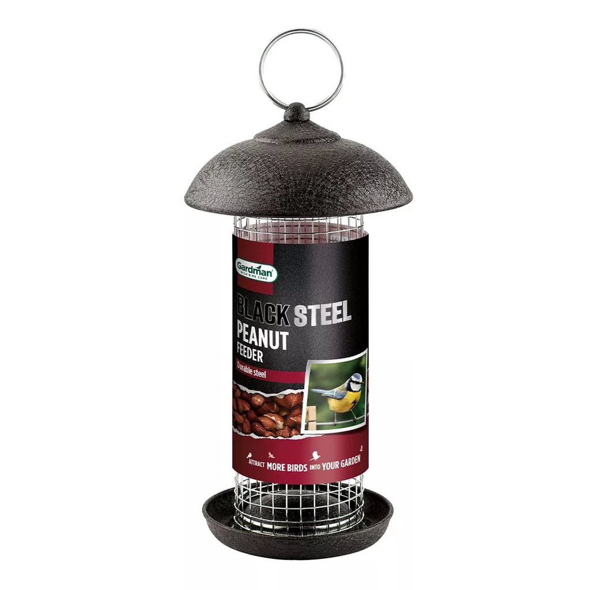 Gardman Wild Bird Black Steel Peanut Feeder