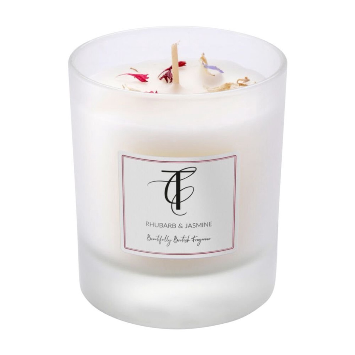 The Country Candle Co- Pastels Rhubarb & Jasmine 30cl Glass Candle