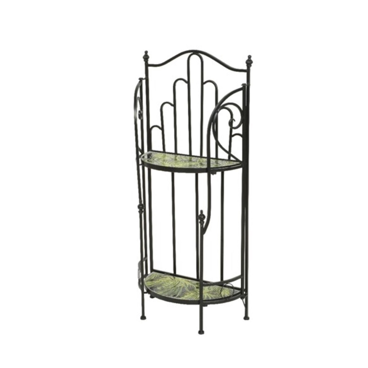 Kaemingk 97cm Palm Leaf Decorative Iron Shelf