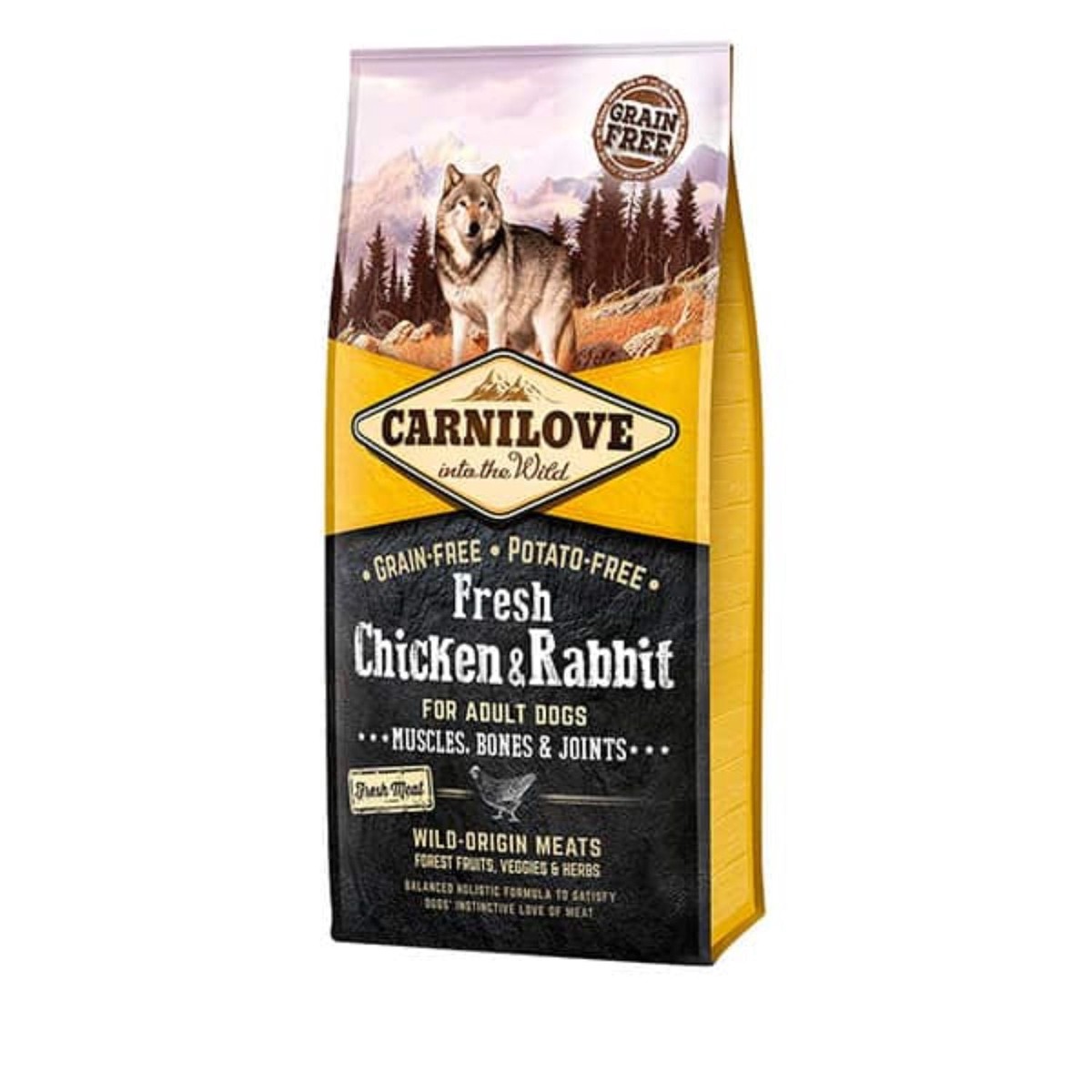 Carnilove 12kg Fresh Chicken & Rabbit Adult Dog Food