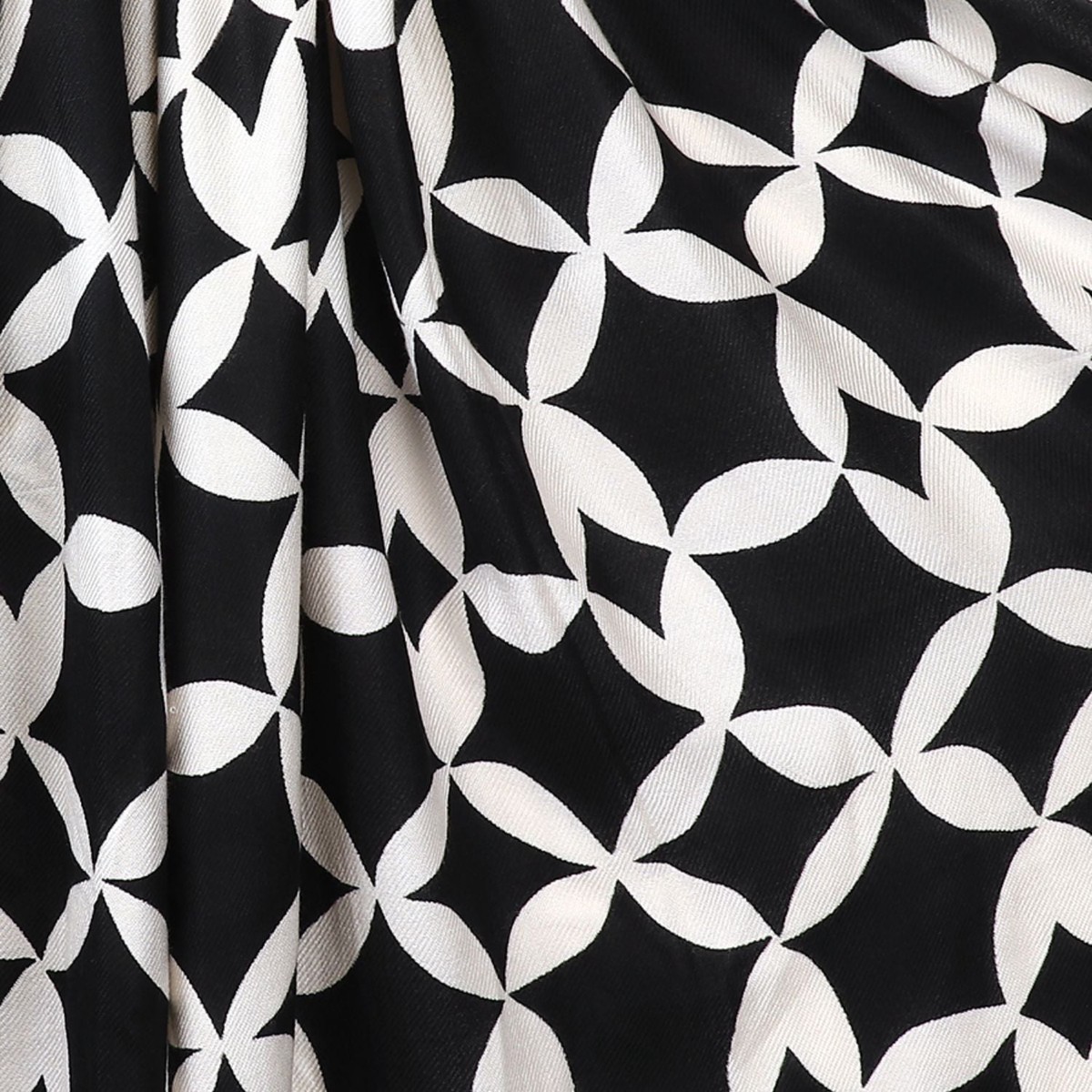POM Bamboo Black & White Geo Print Scarf