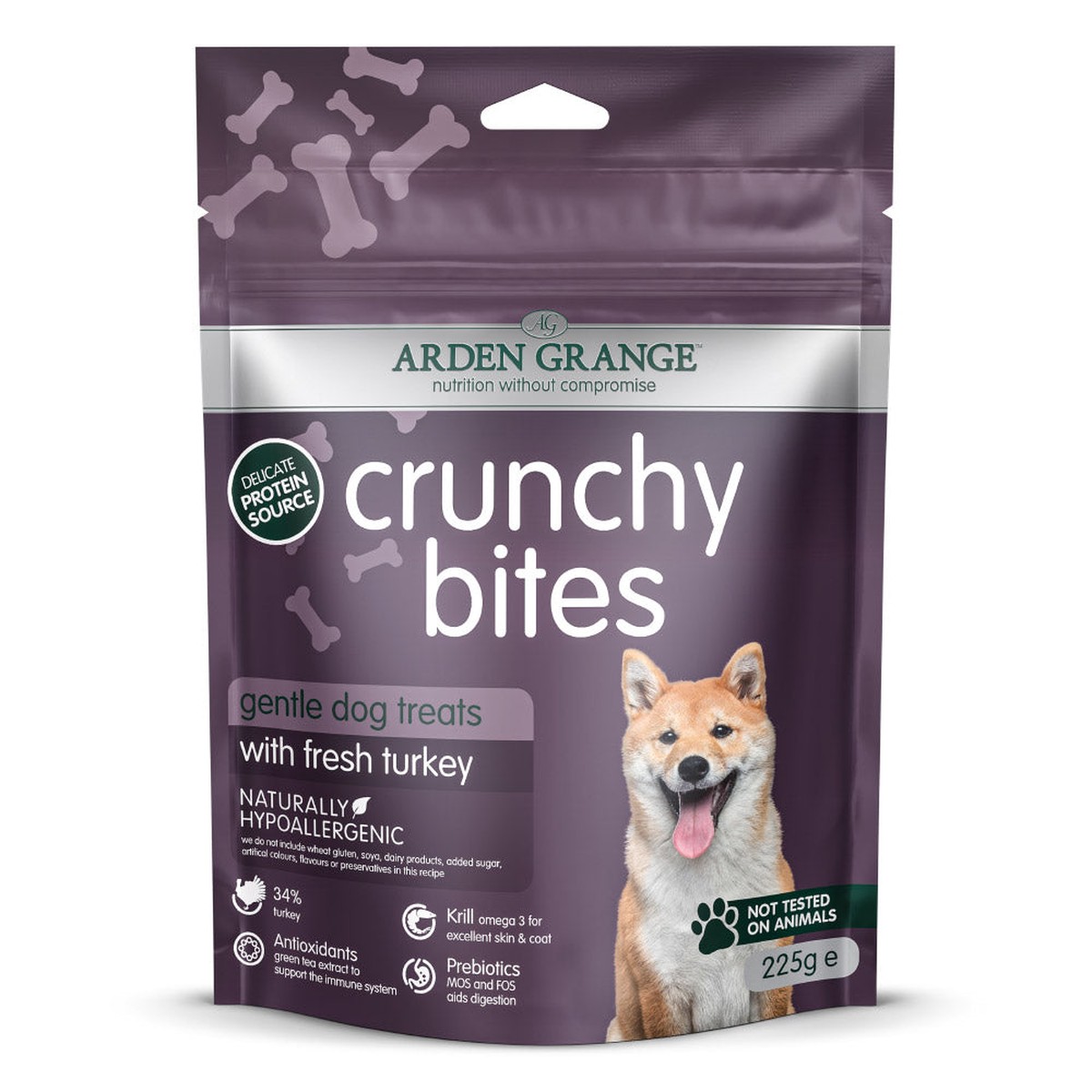 Arden Grange 225g Crunchy Turkey Dog Bites