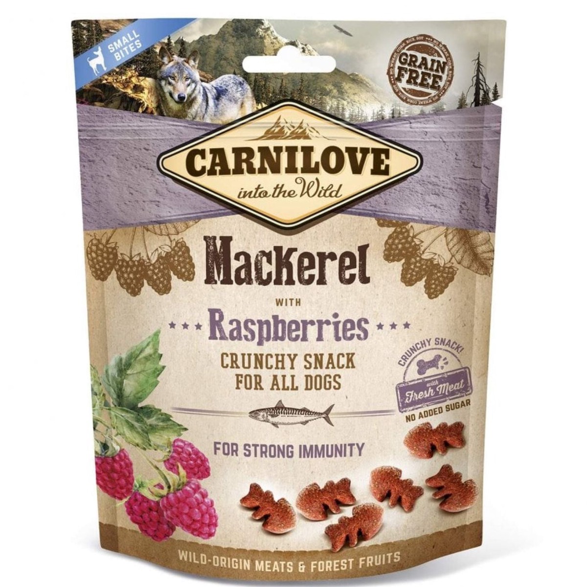 Carnilove 200g Mackrel with Raspberries Dog Treats