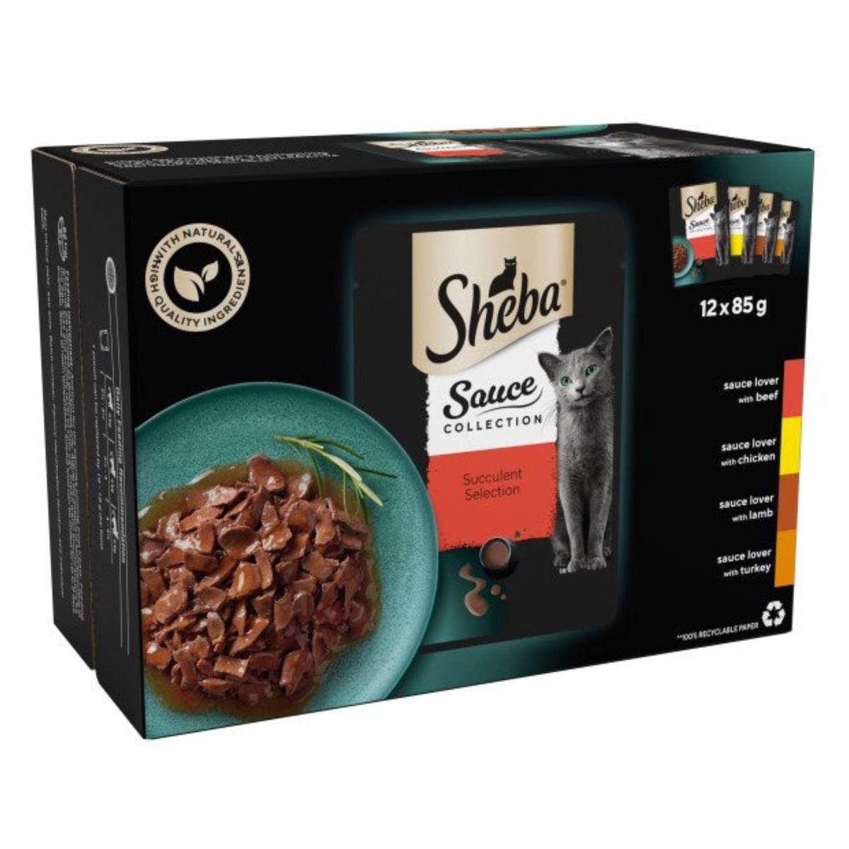 Sheba 12 x 85g Succulent Selection Kitten Wet Food Pouches in Gravy