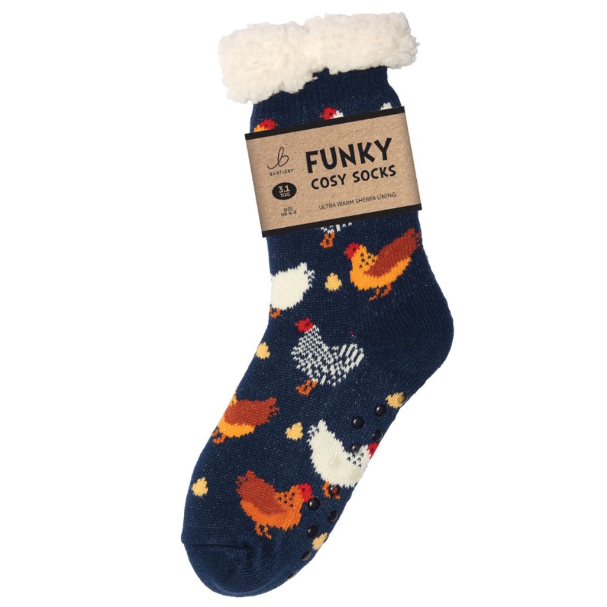 Bartleby Ladies Chickens Sherpa Socks