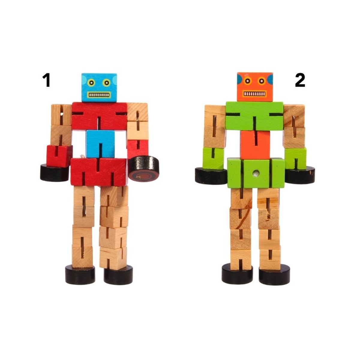 Otterdene 15cm Wooden Jointed Robot Toy – (Choice of 2)