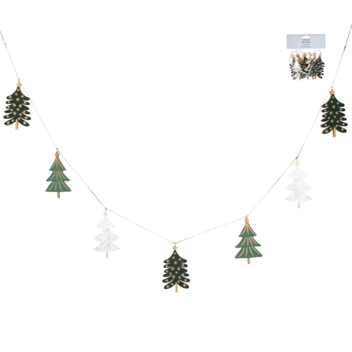 Gisela Graham 120cm Green Christmas Tree Garland