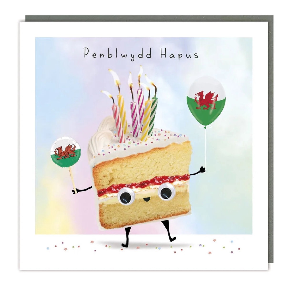 Tracks Publishing Penblwydd Hapus/Happy Birthday Welsh Blank Card