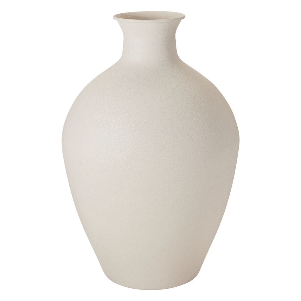 Koopman 46cm Matt Metal Vase – White