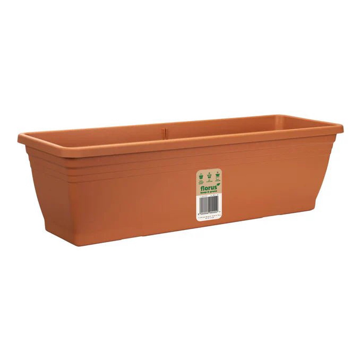 Florus 60cm Mediterran Balcony Trough – Terracotta
