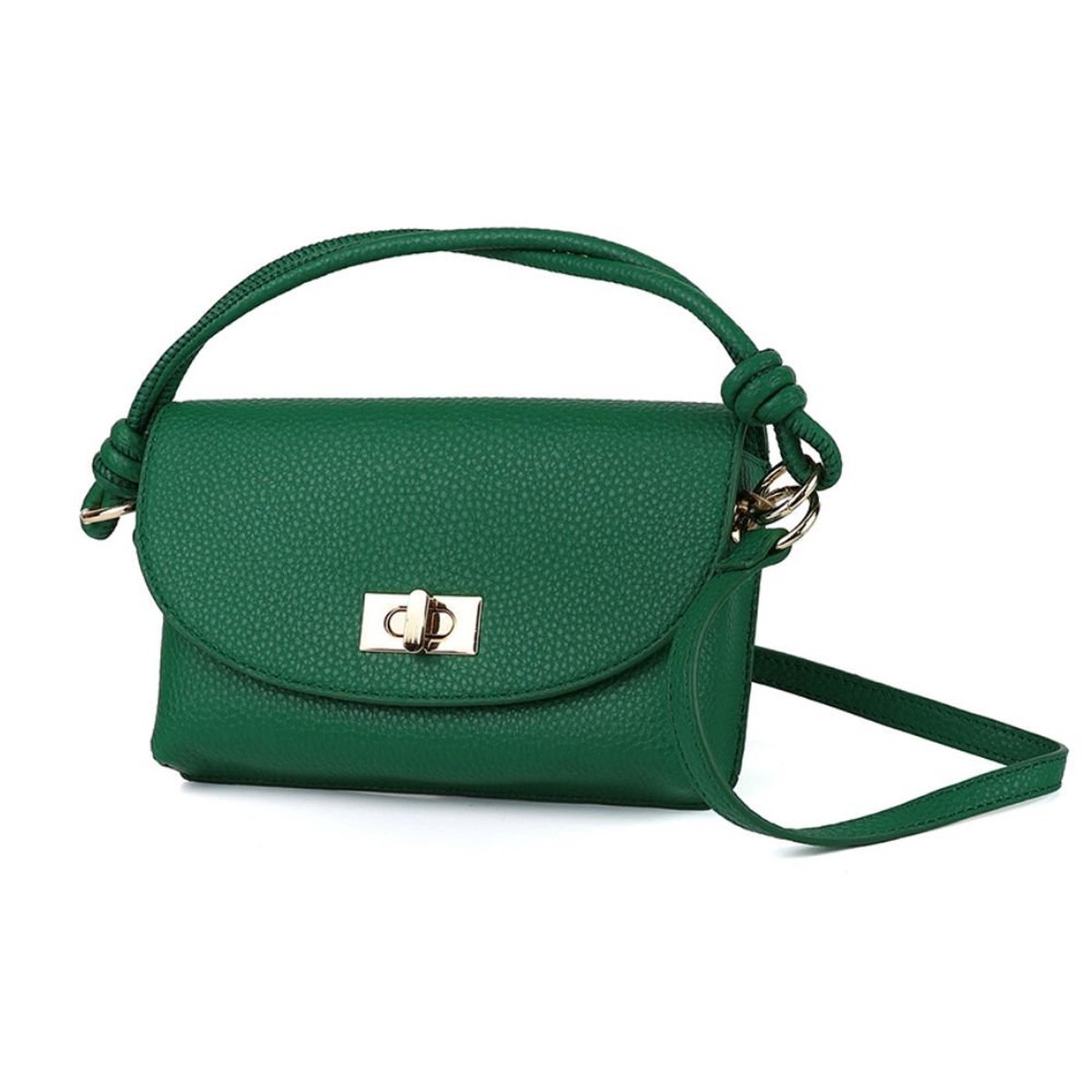 POM Deep Green Vegan Leather Mini Bag