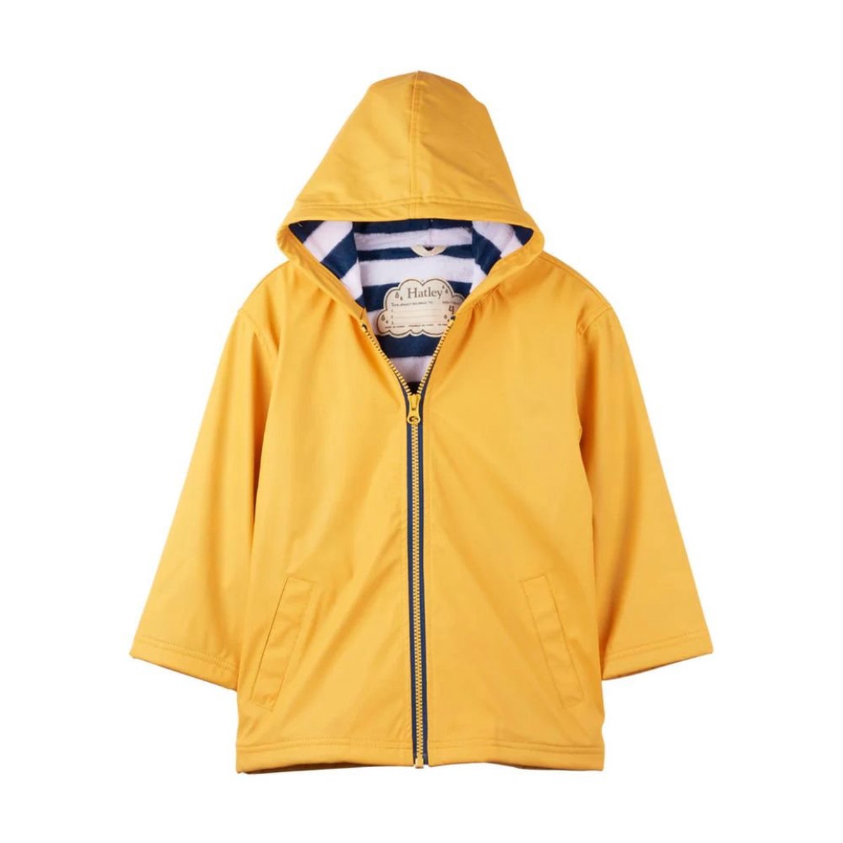 Hatley Kids Yellow Zip-Up Raincoat - Age 3