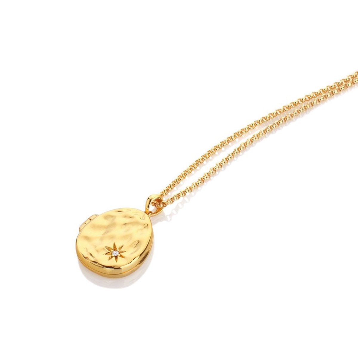 Hot Diamonds 45cm HD X JJ Lunar Locket Necklace – Gold