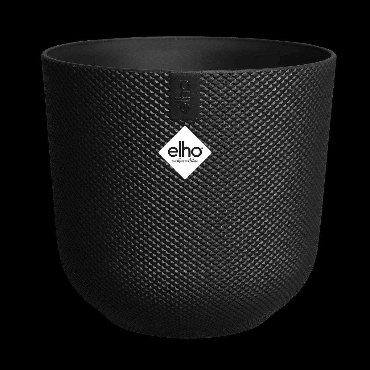 Elho 35cm Jazz Round Plastic Pot – Black
