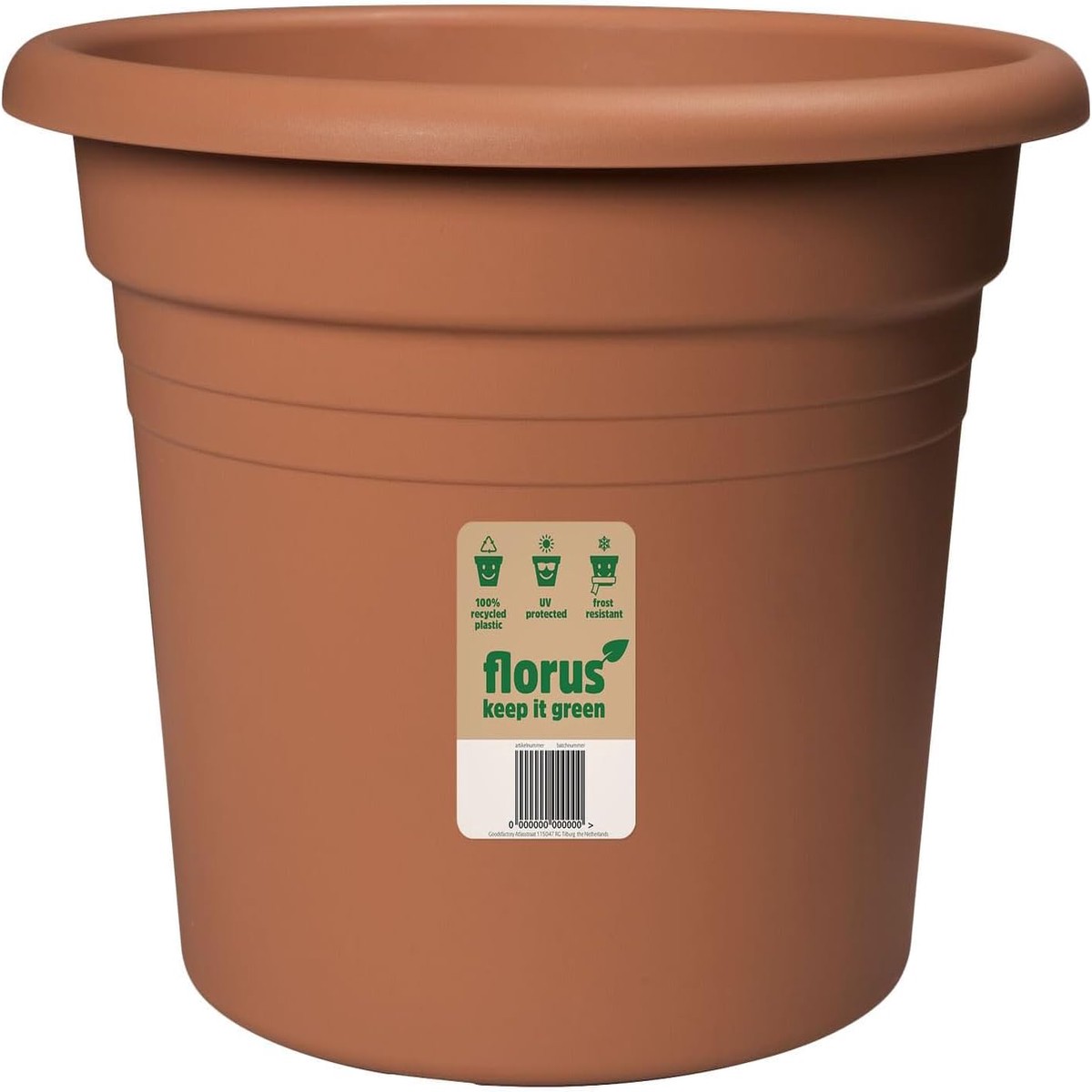 Elho 40cm Mediterran Clindro Plant Pot – Terra