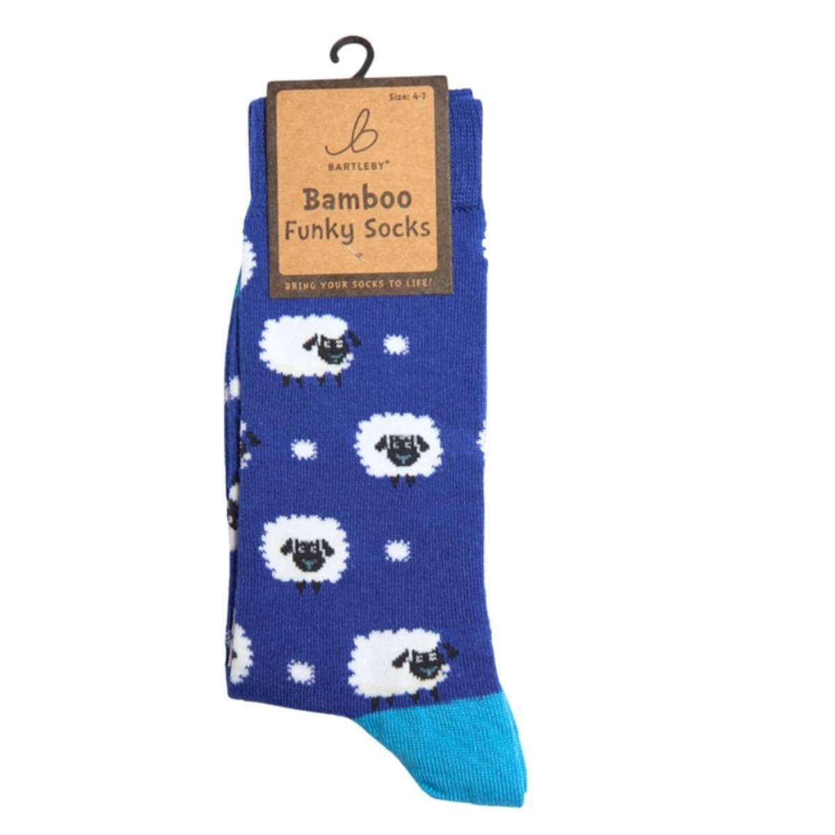 Bartleby Ladies Woolly Sheep Funky Bamboo Socks – Size 4-7