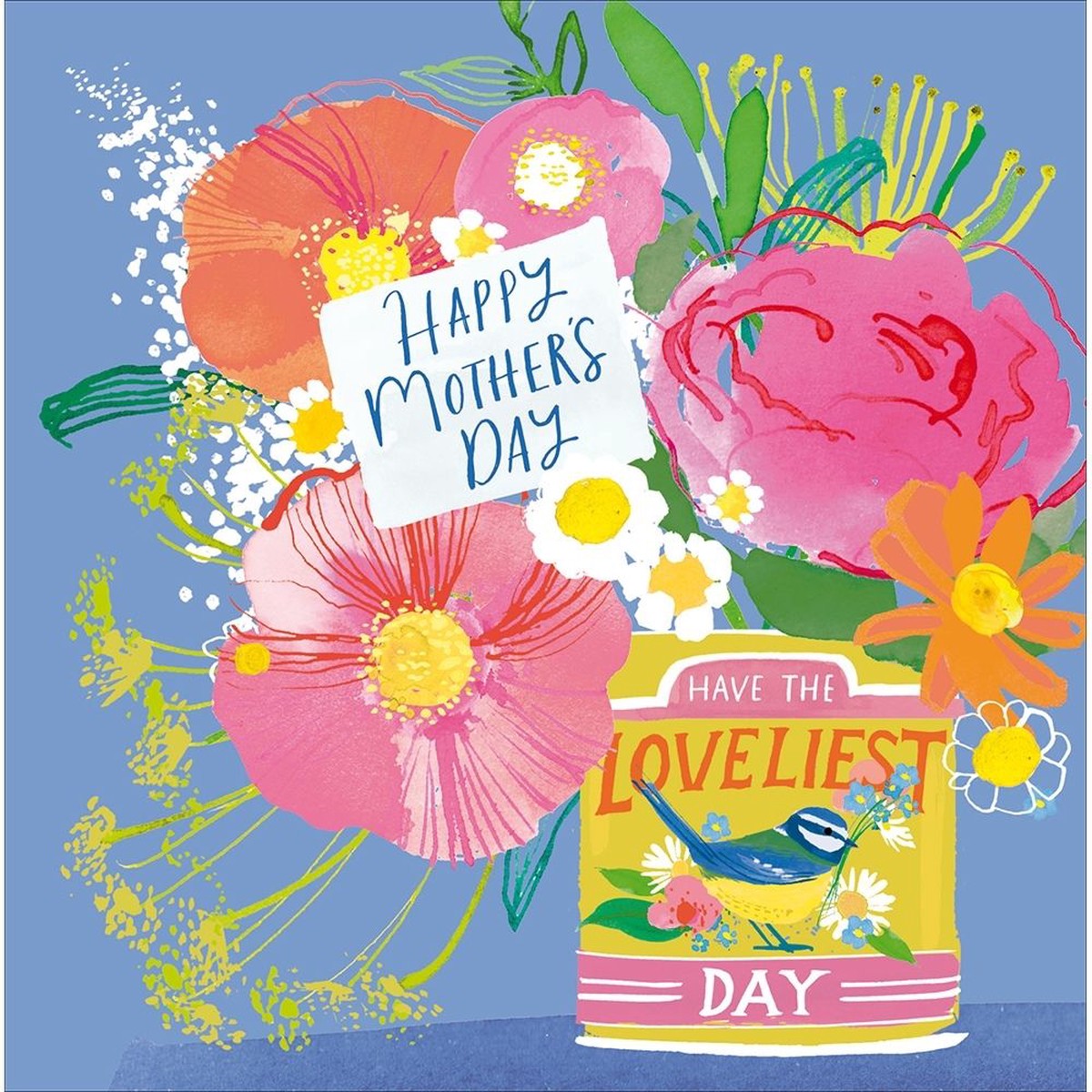 Woodmansterne Vintage Tin with Flowers Mother’s Day Card