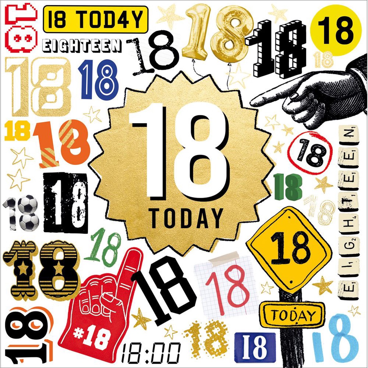 Woodmansterne 18th Cheers to the Years Birthday Card