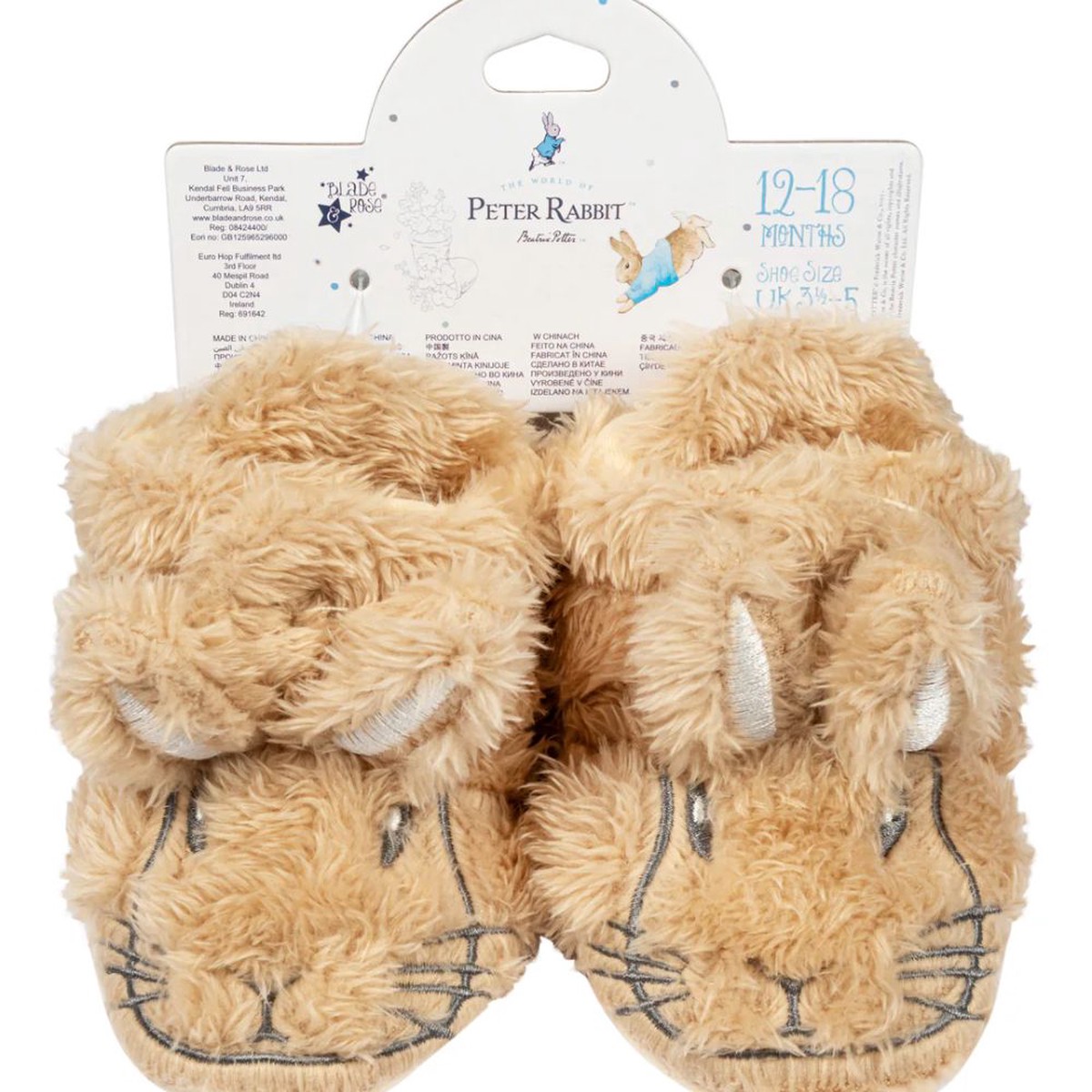 Blade & Rose Peter Rabbit Fluffy Booties 12-18 Months