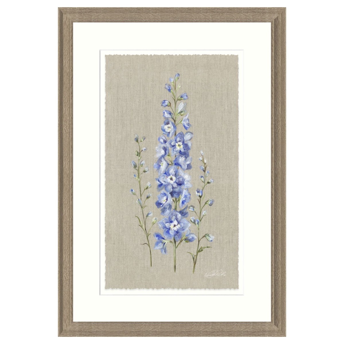 Artko 65cm ‘Delphiniums’ Framed Print by Nicola Jane Rowles