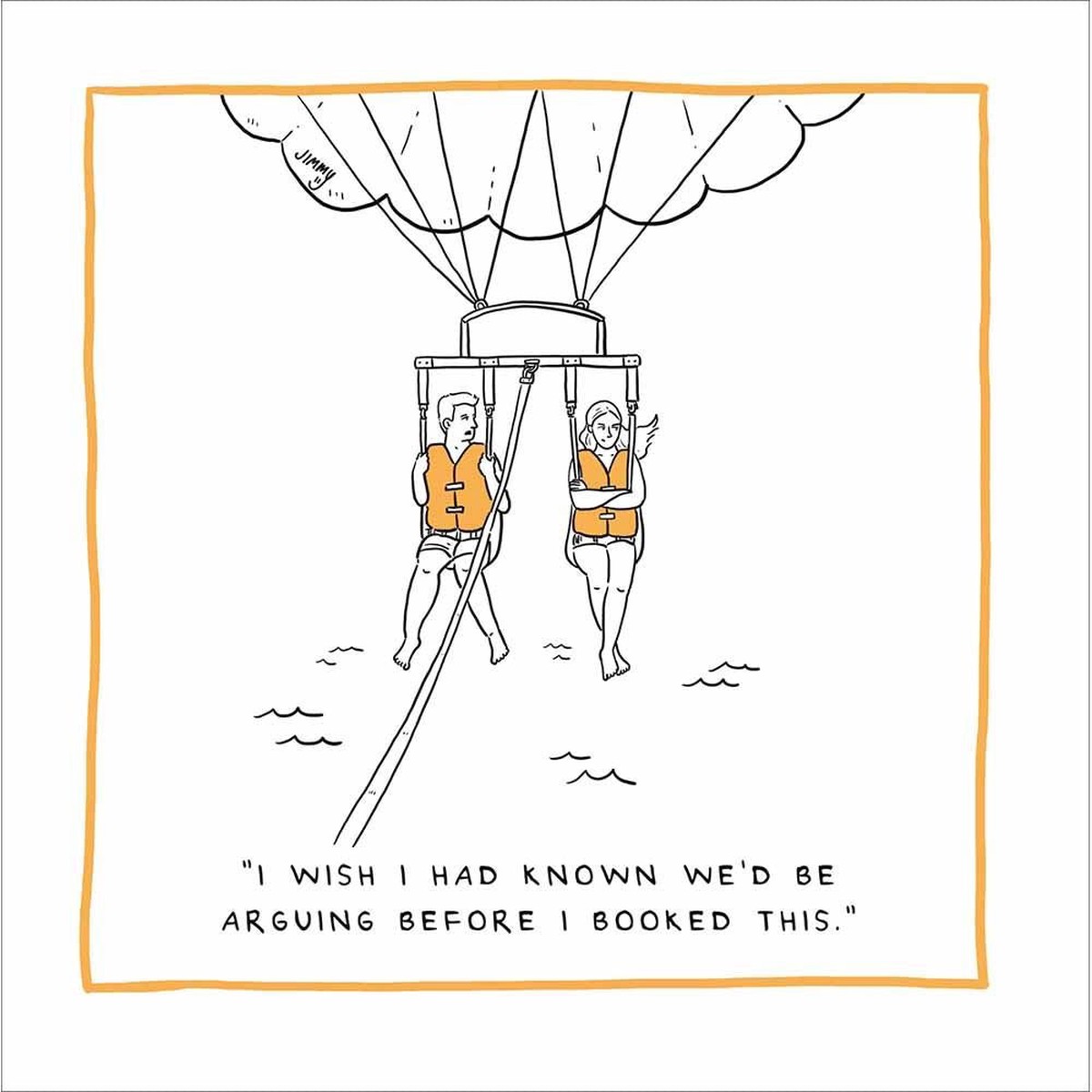 Woodmansterne Stuck in the Sky Couple Funny Blank Card