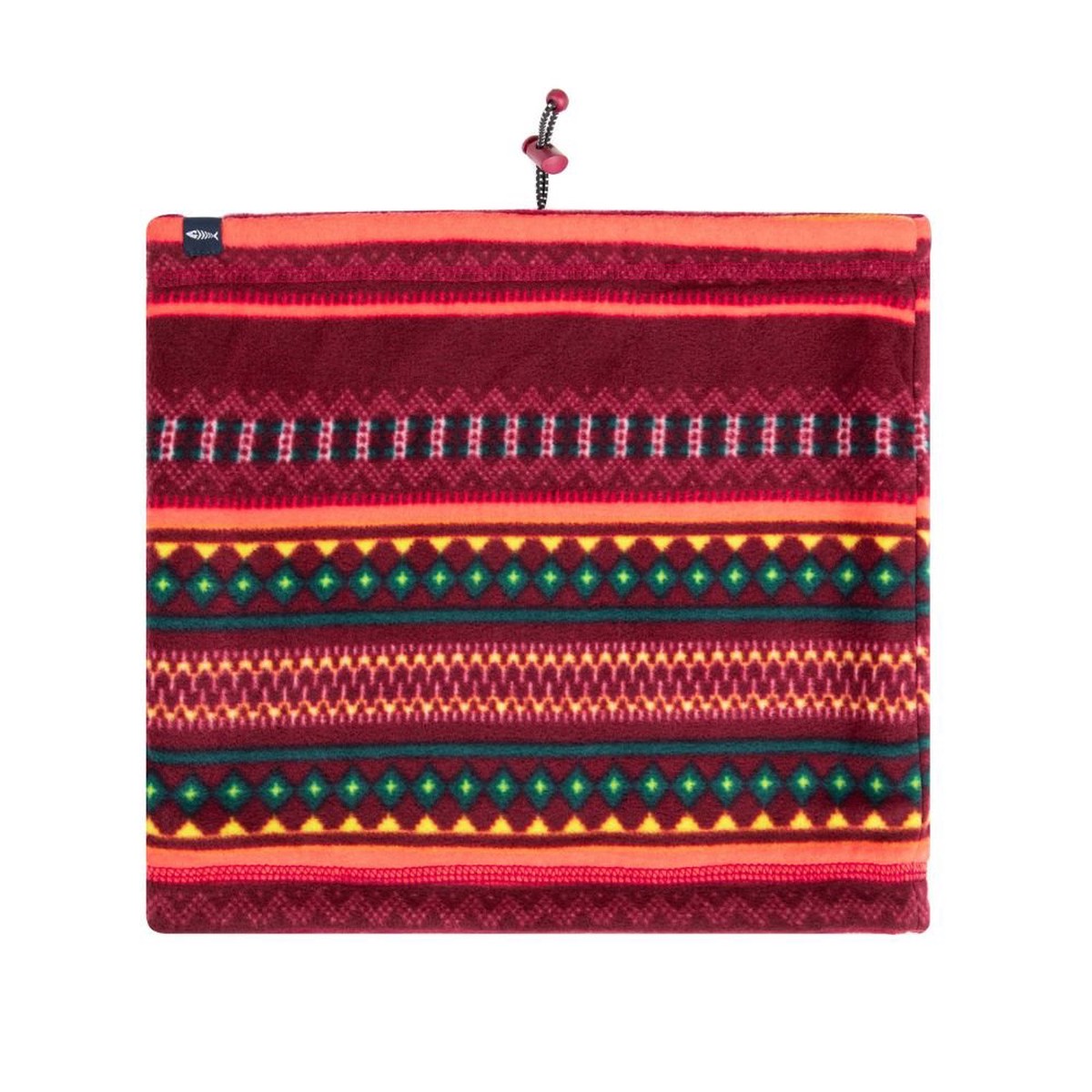 Weird Fish Camira Printed Reversible Fleece Snood – Antique Cherry