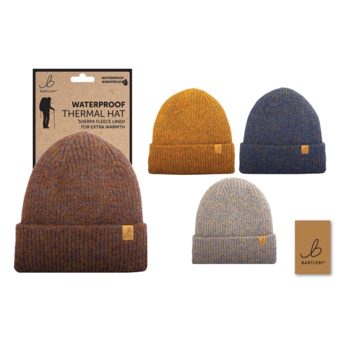 Bartleby Unisex Waterproof Hat – Brushed Yarn (Choice of 4)