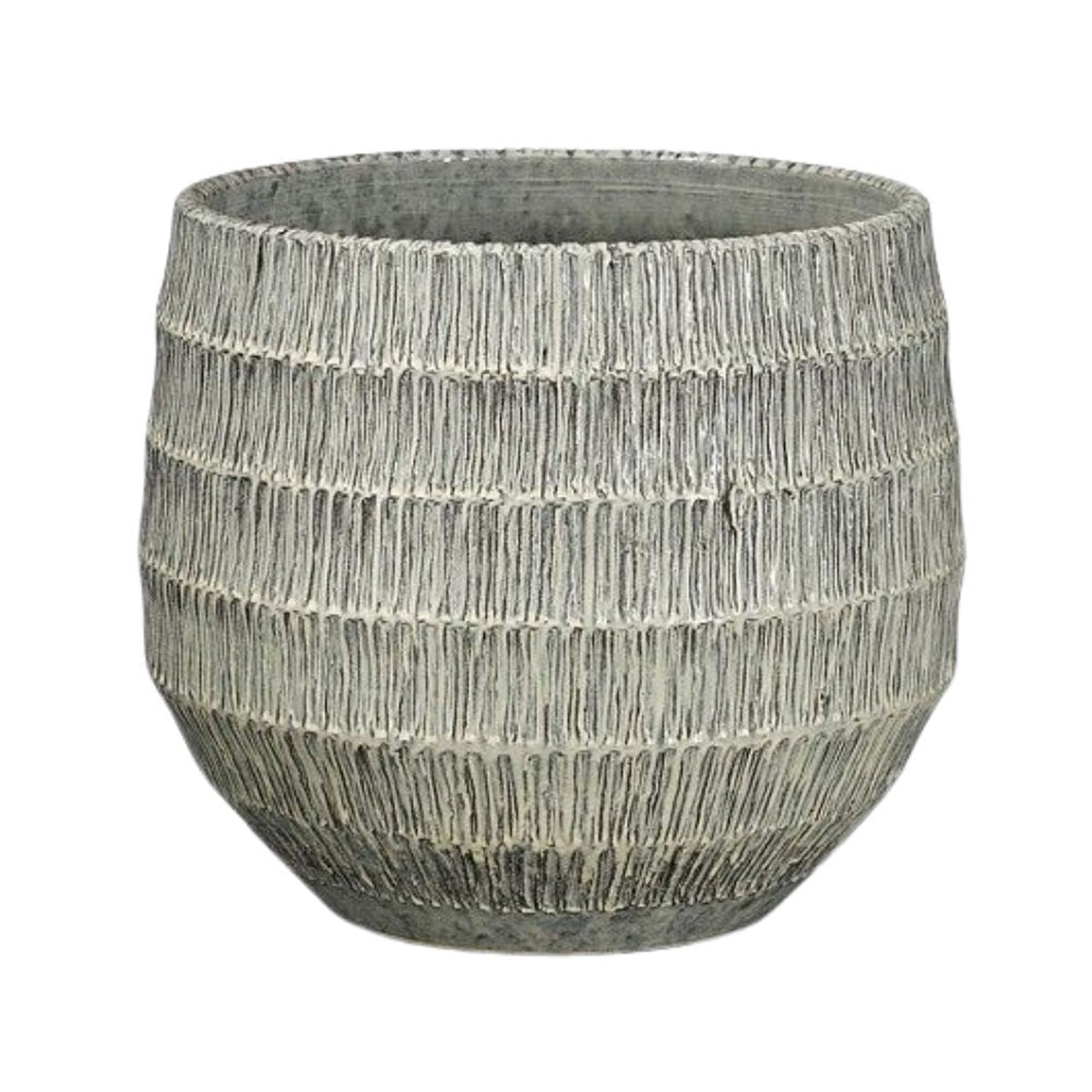 Mica Decorations 30cm Tobias Round Textured Plant Pot – Off White