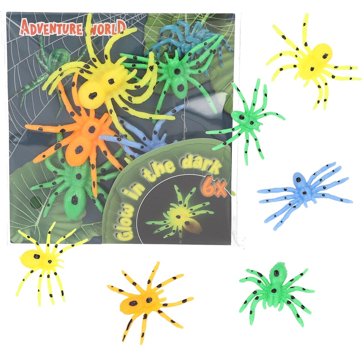 Depesche Dino World Glow In The Dark Spider – (Set of 6)