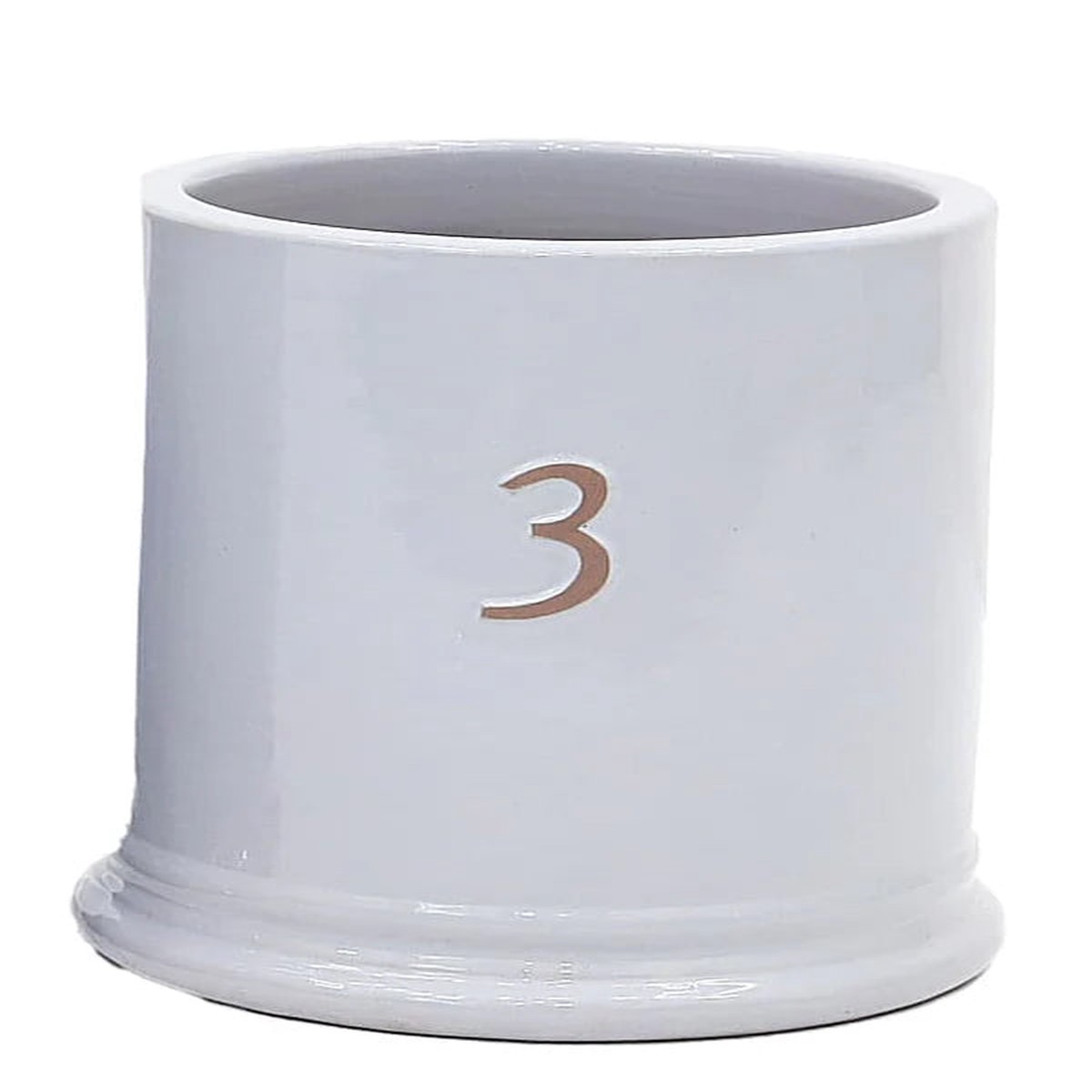 Woodlodge 38cm Number 3 Glazed Pot – Grey